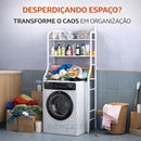 Estante Organizadora para Banheiro e Lavanderia em Aço - 3 Níveis