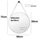 Espelho Decorativo Redondo Beady Suspenso de Parede