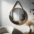 Espelho Decorativo Redondo Beady Suspenso de Parede